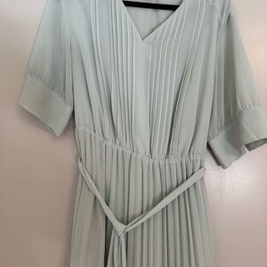 Elegant Mint Green midi‎ Dress